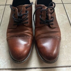 Bar III Parker Brown Leather Oxfords